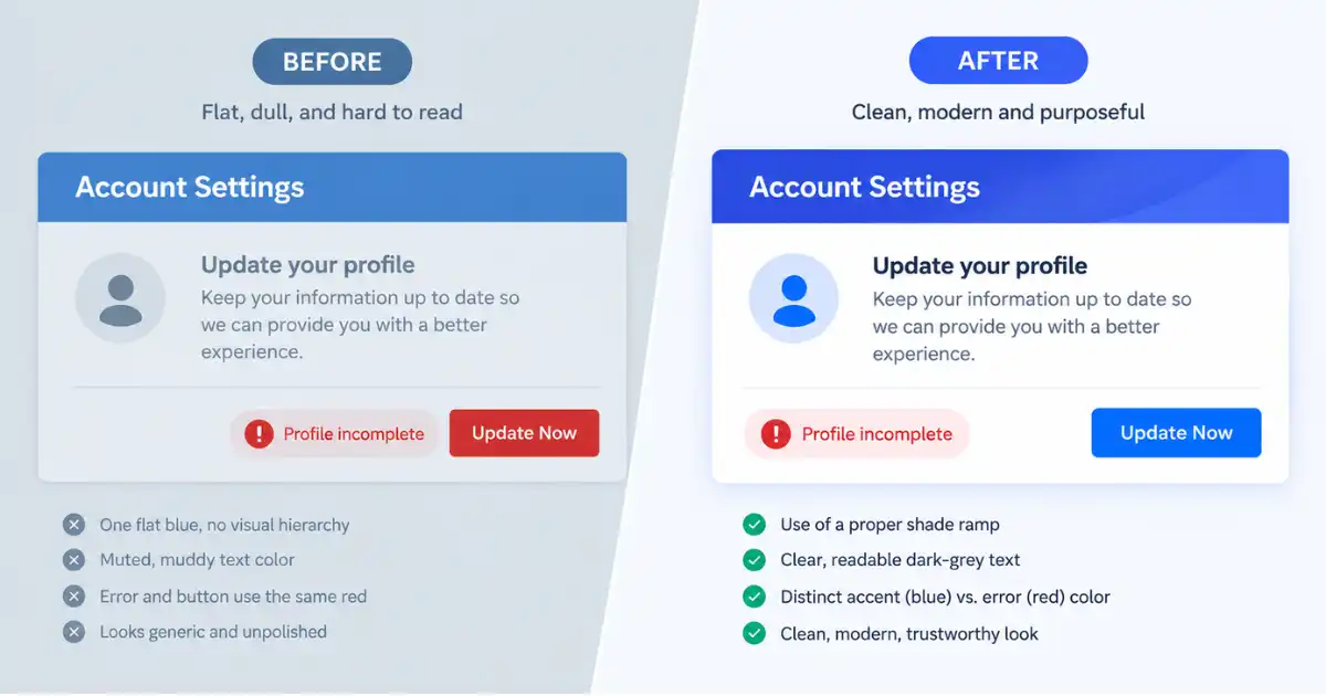 Color Mistakes That Make Apps Look Cheap (And How to Fix Them)