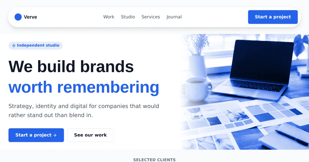 Agency Bold &mdash; Agency home page template preview