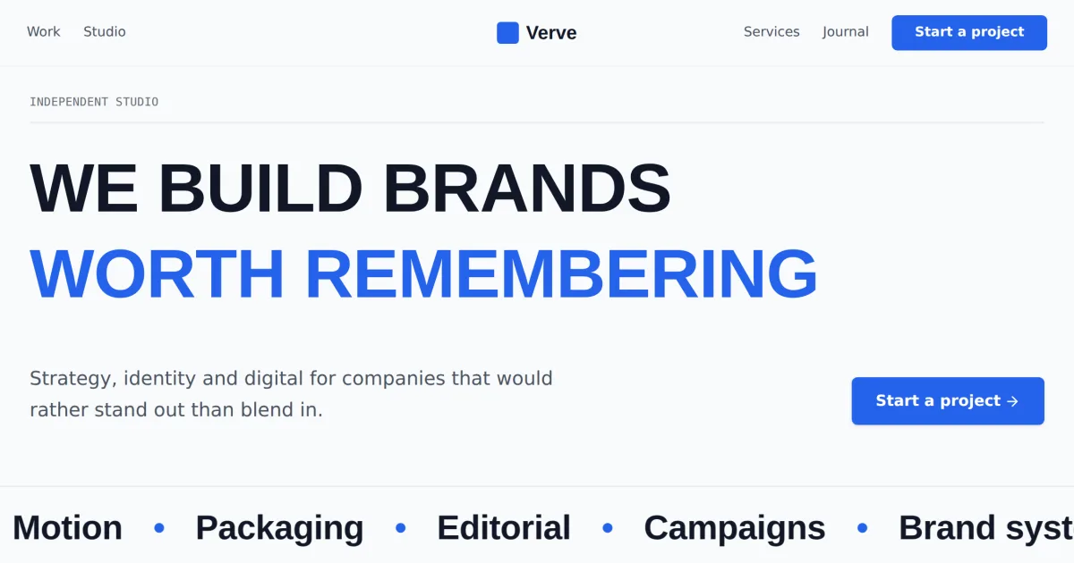 Agency Home &mdash; Agency home page template preview