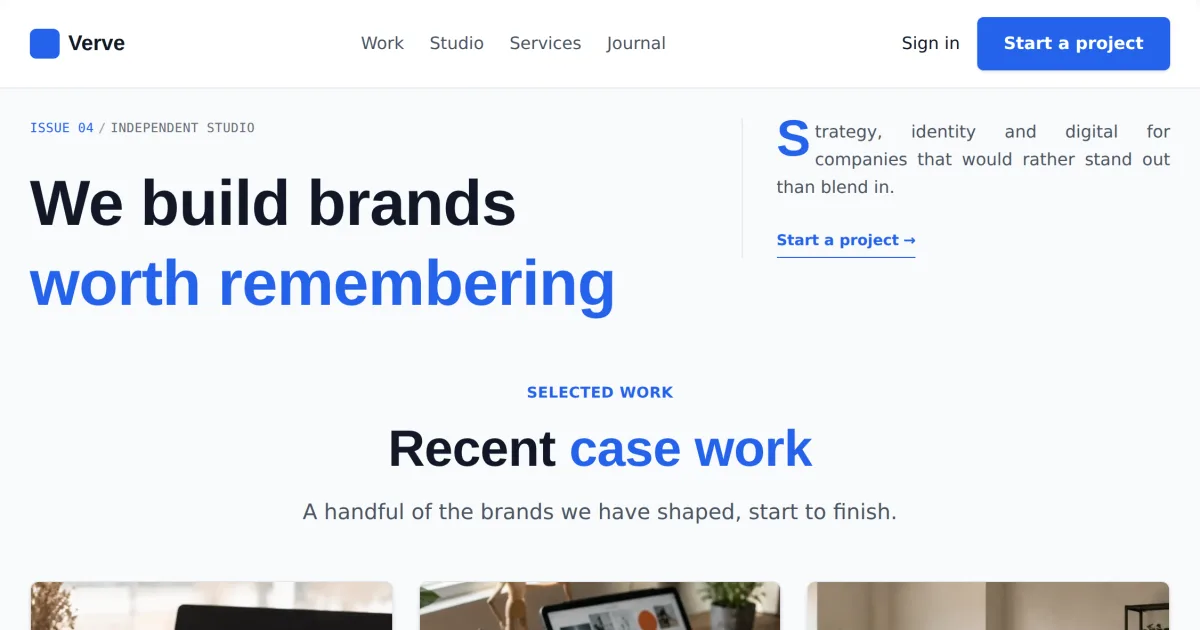 Agency Work &mdash; Agency work page template preview