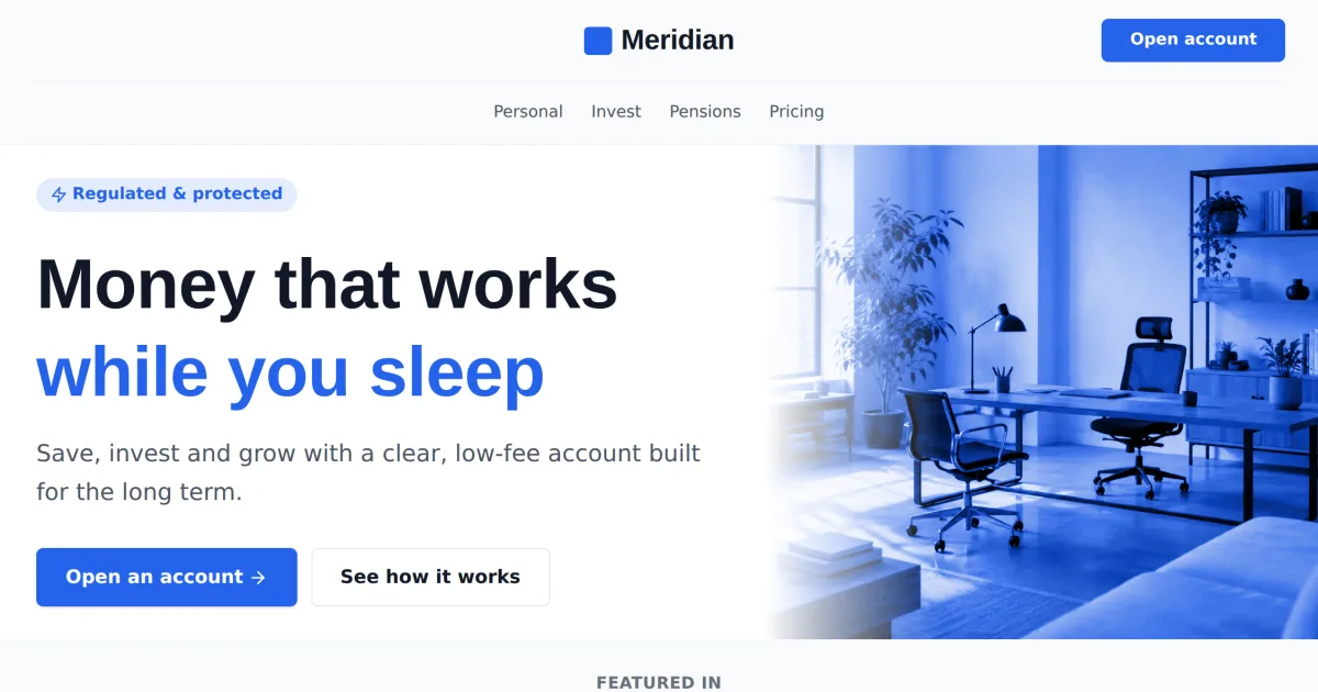 Finance Landing &mdash; Finance home page template preview
