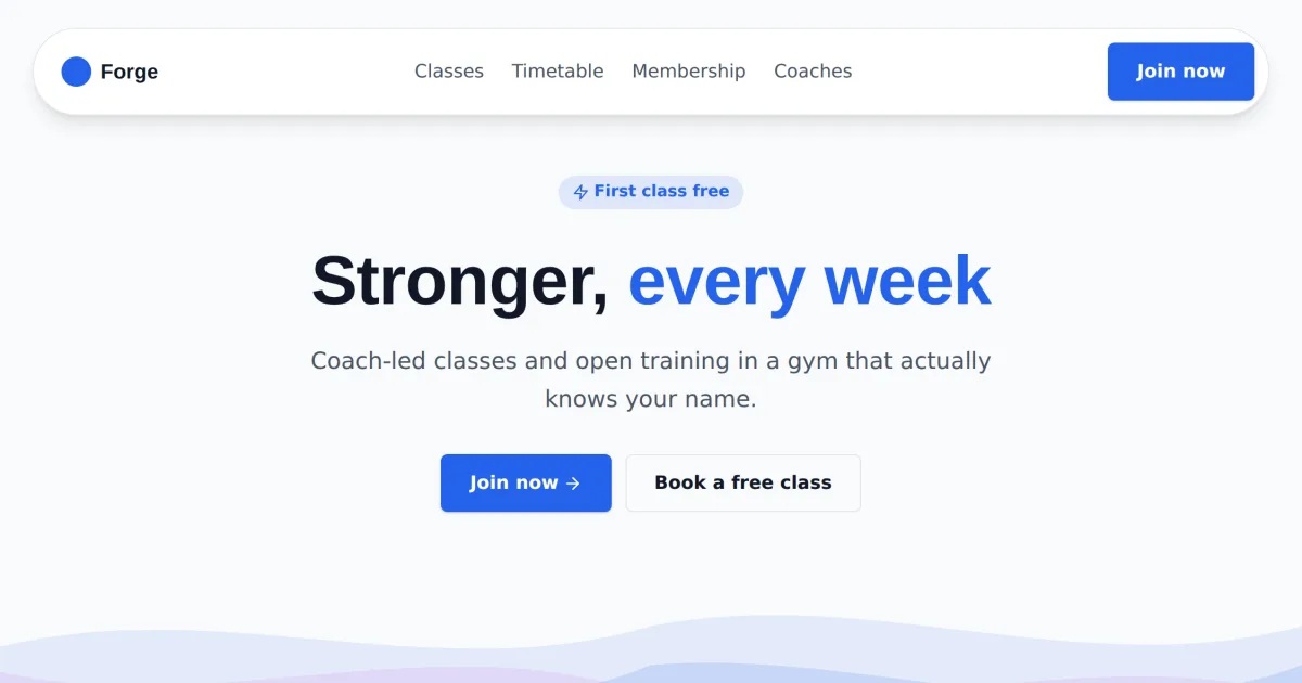 Fitness Bold &mdash; Fitness home page template preview
