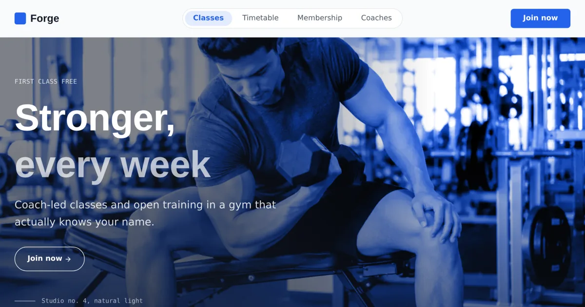 Fitness Programs &mdash; Fitness programs page template preview