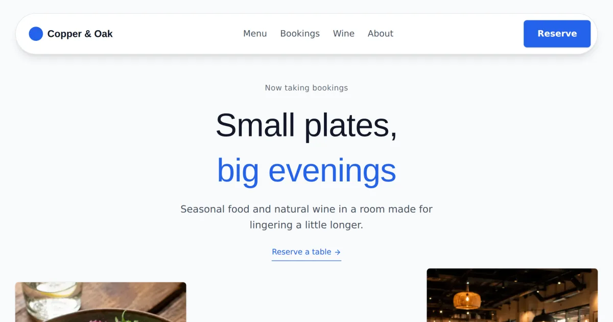 Food Bold &mdash; Food & Drink home page template preview