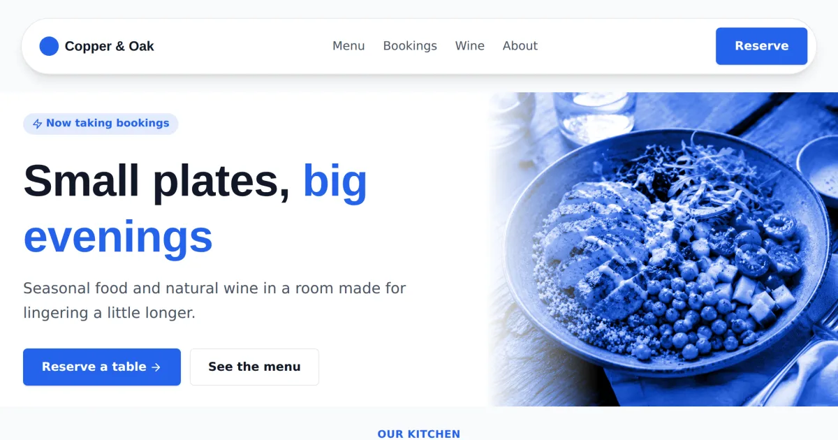 Food Catering &mdash; Food & Drink catering page template preview