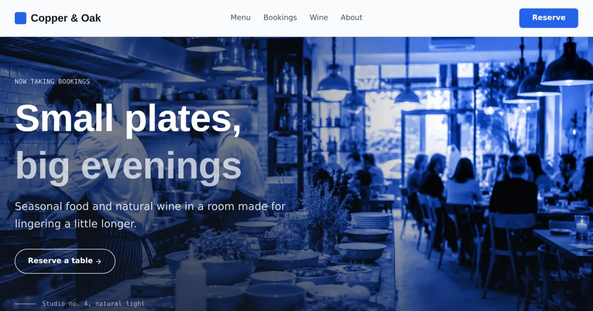 Food Events &mdash; Food & Drink events page template preview