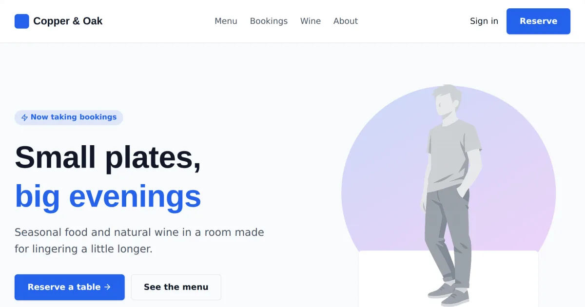 Food Story &mdash; Food & Drink about page template preview