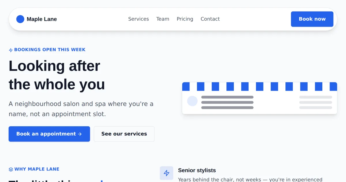 Local Bold &mdash; Local Business home page template preview