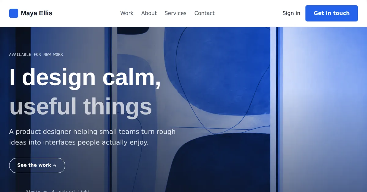 Portfolio Gallery &mdash; Portfolio gallery page template preview