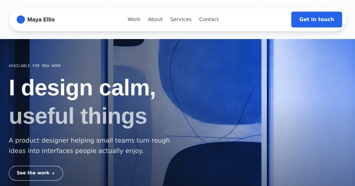 Portfolio Services &mdash; Portfolio services page template preview