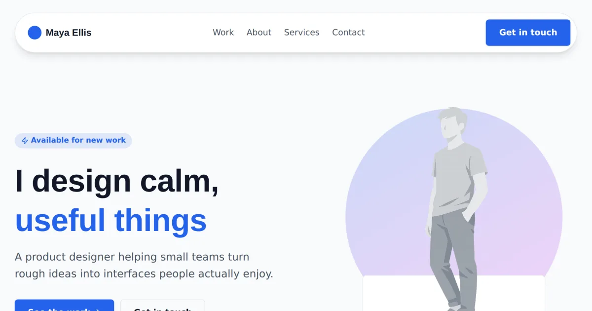 Portfolio Work &mdash; Portfolio work page template preview