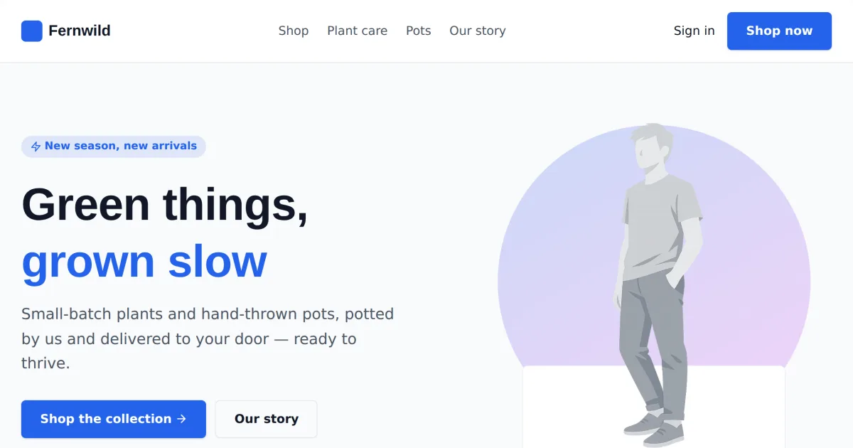 Shop Story &mdash; Shop about page template preview