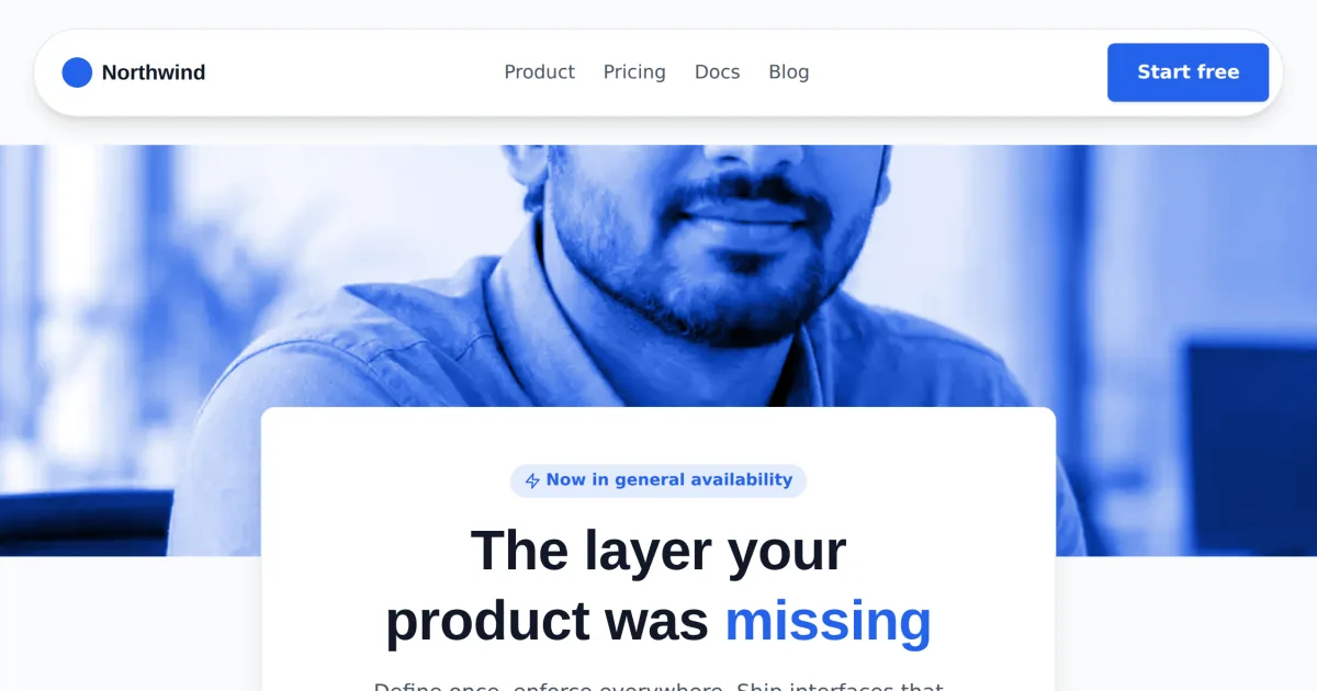 Software Bold &mdash; Software home page template preview